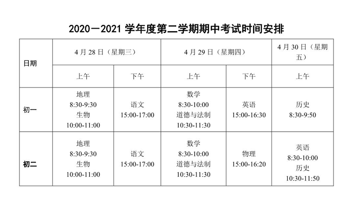 2020-2021学年第二学期期中考试时间安排(3)_1.JPG