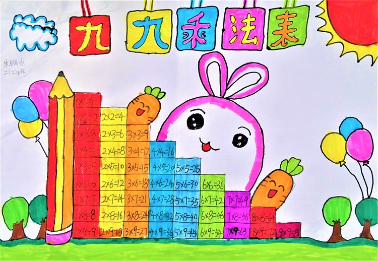 二年级数学绘画创作图片